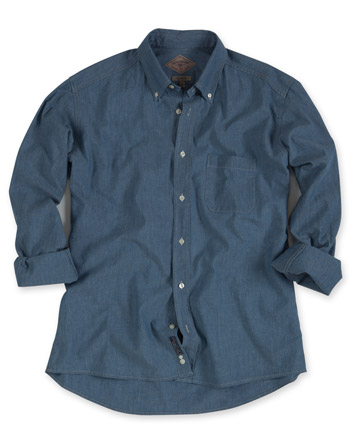 Cotton Chambray Shirt, Long-Sleeve