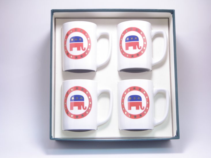 Republican, Porcelain Mugs, 10oz, gft boxed - Click Image to Close