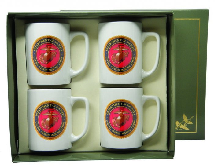 Marines, Porcelain Mugs, 10oz, gift boxed - Click Image to Close