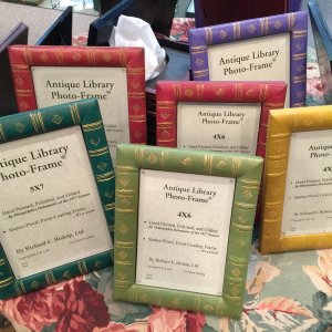 Colorful and Antique Library Photo Frames, 4x6