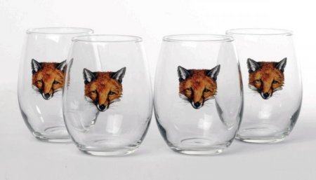 Fox 11oz Stemless Wine Glasses