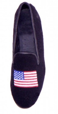 American Flag Needlepoint Loafers for Men