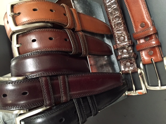 Genuine South African Ostrich Skin Belt in Vintage Dark Cognac Reg. size:46