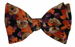 Black Multi Floral Print Day Bow