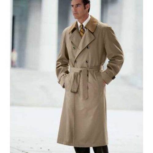 Men's long trench