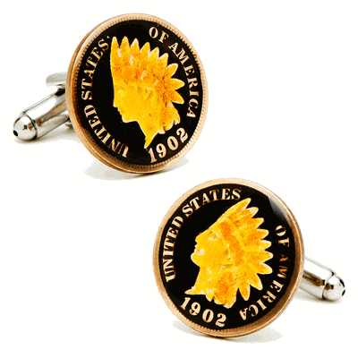 Cufflinks Indiana Coin Men United States Coin Collector 