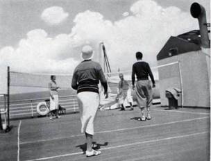Description: https://www.gjenvick.com/images/BaltimoreMailLine/1930s/Brochure/NewShips-OneClass-LowCost/Photo-12-DeckTennis-500.jpg