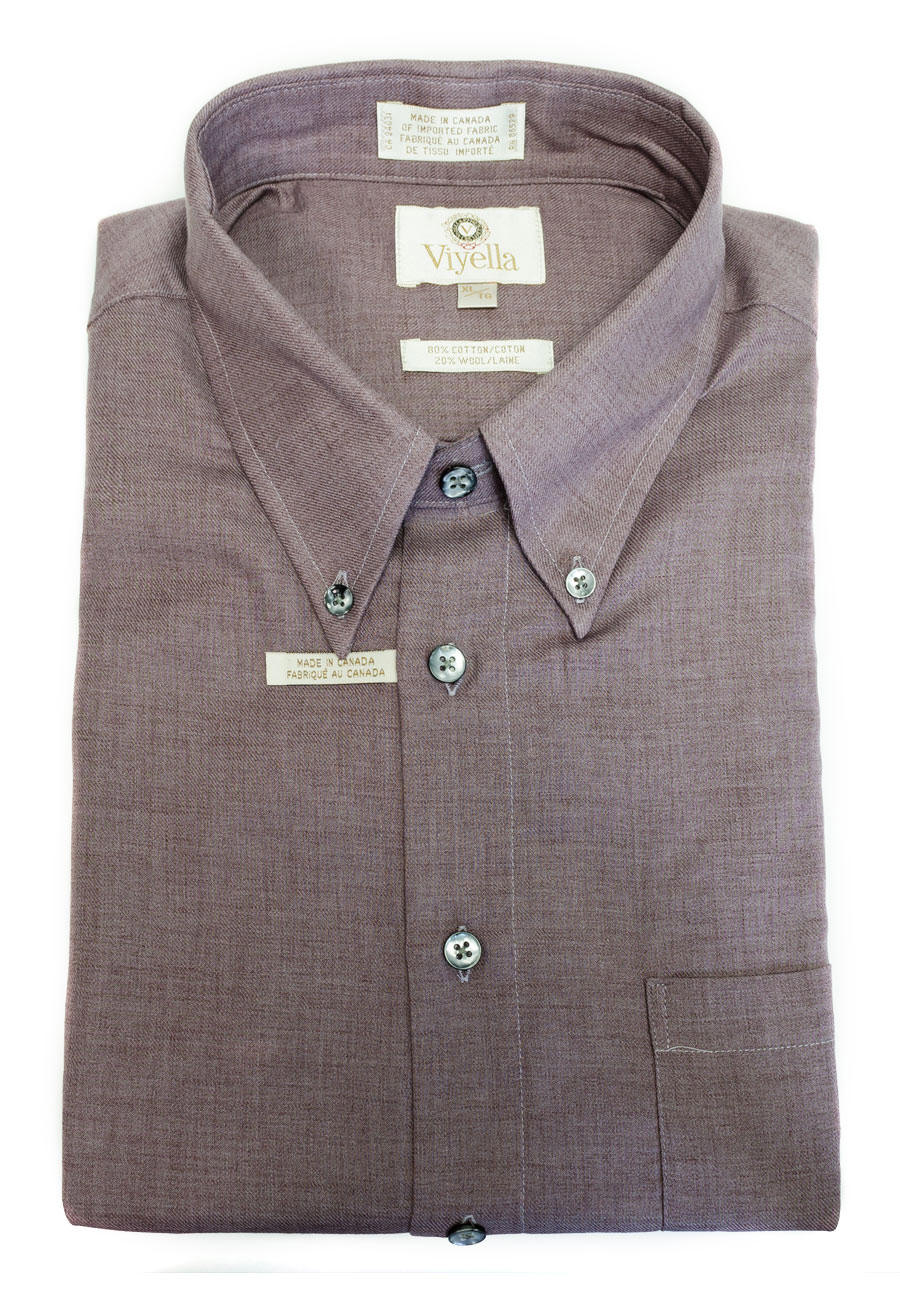 Viyella - Cotton/Wool Long Sleeve Shirt - Classic Fit - Big and Tall - 