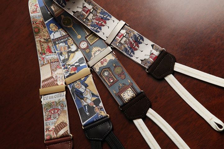 BARELY WORN! Cuda LIMITED EDITION BRACES/SUSPENDERS Cigar Aficionado” Silk  EC!