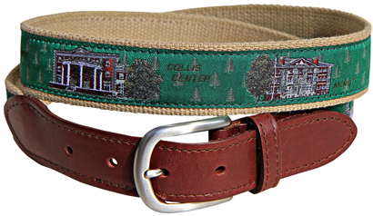 Dartmouth College Leather Tab Belt