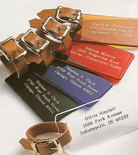 Lucite Luggage Tags